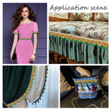 1 Box 20 Yards 10 Colors Jacquard Ribbon Trim 13mm Embroidery Flower Trim Polyester Sewing Lace Trim for Bowknot DIY Art Craft Supply Home Party Decor Scrapbooking Gift Wrapping