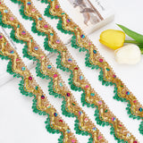 1 Box 20 Yards 10 Colors Jacquard Ribbon Trim 13mm Embroidery Flower Trim Polyester Sewing Lace Trim for Bowknot DIY Art Craft Supply Home Party Decor Scrapbooking Gift Wrapping