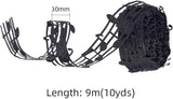 Music Note Ribbon, 10 Yards 30mm(1.1 Inch) Polyester Hollow Cut Out Music Note Ribbon Clothing Trim Accessories for Scrapbooking DIY Gift Wrapping Music Birthday Party Decoration, Black