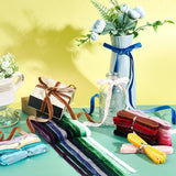 60 Yds?¨¢3/8 Single Face Velvet Ribbon, 30 Colors Satin Ribbon Polyester Velvet Ribbon Chocker Ribbon for Wedding Gift Wrapping Hair Bows Home Christmas Decoration