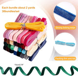 60 Yds?¨¢3/8 Single Face Velvet Ribbon, 30 Colors Satin Ribbon Polyester Velvet Ribbon Chocker Ribbon for Wedding Gift Wrapping Hair Bows Home Christmas Decoration