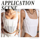 1 Roll 16.4 Yard Cotton Covered Polyester Boning, 0.4Wide Wedding Dress Boning, Sewing Accessories, Black