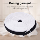 1 Roll 16.4 Yard Cotton Covered Polyester Boning, 0.4Wide Wedding Dress Boning, Sewing Accessories, Black