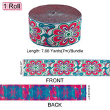 1 Roll Polyester Ribbon, Striped Pattern, Red, 1-1/2 inch(38mm), about 100yards/roll(91.44m/roll)