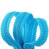 1 Card 11 Yards 5/8 Blue Braid Trim Polyester Woven Braid Trim Centipede Decorative Gimp Trim Basic Trim for DIY Craft Costume Sewing Curtain Slipcover Home Decoration Accessories