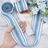 1 Bundle Embroidery Polyester Ribbons, Jacquard Ribbon, Tyrolean Ribbon, Garment Accessories, Floral Pattern, PeachPuff, 51mm, about 7m/bundle