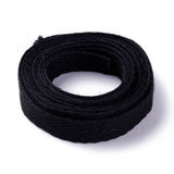100 m Cotton Cotton Twill Tape Ribbons, Herringbone Ribbons, for for Home Decoration, Wrapping Gifts & DIY Crafts Decorative, Black, 3/8 inch(9mm), about 10.93 yards(10m)/bundle
