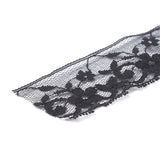 5 Bag Nylon Lace Trim, for Jewelry Making, Flat with Flower Pattern, Black, 1-1/8 inch(30mm), about 5.47 Yards(5m)/Bag