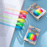 Craspire 5 Colors Plastic Transparent Writable Highlighter Tape, Removable Fluorescent Colored Page Markers Tags Sticky Notes, for Card-Making, Scrapbooking, Diary, Planner, Notebooks, Mixed Color, 6mm, 5m/roll, 1pc/color, 5pcs/set