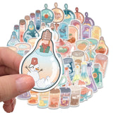 Craspire 50Pcs Cartoon Drink Bottle Waterproof PVC Adhesive Sticker, for Suitcase, Skateboard, Refrigerator, Helmet, Mobile Phone Shell, Mixed Color, 30~60mm