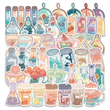 Craspire 50Pcs Cartoon Drink Bottle Waterproof PVC Adhesive Sticker, for Suitcase, Skateboard, Refrigerator, Helmet, Mobile Phone Shell, Mixed Color, 30~60mm