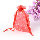 1 Bag Organza Gift Bags with Drawstring, Jewelry Pouches, Wedding Party Christmas Favor Gift Bags, Size: about 8cm wide, 10cm long