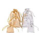 1 Bag 60Pcs 6 Style Organza Bags, Rectangle, Mixed Color, 7~12x5~9cm, 10pcs/style