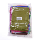 1 Bag Rectangle Organza Gift Bags, Jewelry Packing Drawable Pouches, with Vacuum Packing, Mixed Color, 17x23cm
