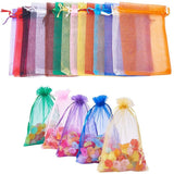 100 pc PandaHall 150 Pcs 18x13cm Organza Drawstring Bags, Jewelry Party Wedding Favor Gift Bags, Mixed Color