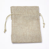 24 pc Cotton Packing Pouches, Drawstring Bags, with Organza Ribbons, Tan, 14~15x10~11cm