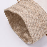 50 pc Cotton Packing Pouches, Drawstring Bags, with Organza Ribbons, Tan, 14~15x10~11cm