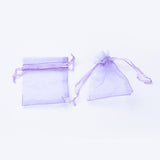 1 Bag Rectangle Organza Gift Bags, Blue Violet, 10x8cm