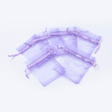 1 Bag Rectangle Organza Gift Bags, Blue Violet, 10x8cm