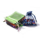 1 Bag Organza Bags, Rectangle, Mixed Color, 10x8cm