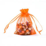 1 Bag Organza Bags, Rectangle, Mixed Color, Size: about 7cm wide, 9cm long