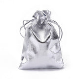 1 Bag Organza Bags, Silver, about 5cm wide, 7cm long