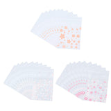 1 Set 290Pcs OPP Cellophane Bags Clear Plastic Self Sealing Envelope Crystal Bag about 3.9x2.7 Inches for Packaging Jewelry Cookie Candy DIY Small Items, Orange Series Color