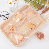 1 Set 290Pcs OPP Cellophane Bags Clear Plastic Self Sealing Envelope Crystal Bag about 3.9x2.7 Inches for Packaging Jewelry Cookie Candy DIY Small Items, Orange Series Color