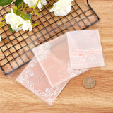 1 Set 290Pcs Clear OPP Cellophane Bags Plastic Self Sealing Envelope Bag about 5x3.9 Inches for Packaging Jewelry Bakery Candy Cookie, Pink Series Color