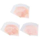 1 Set 290Pcs Clear OPP Cellophane Bags Plastic Self Sealing Envelope Bag about 5x3.9 Inches for Packaging Jewelry Bakery Candy Cookie, Pink Series Color
