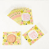 3 Bag 290Pcs OPP Cellophane Bags Clear Plastic Self Seal Poly Bags about 6.4x3.9 Inches for Jewelry Storage, Yellow Series Color