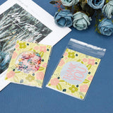 3 Bag 290Pcs OPP Cellophane Bags Clear Plastic Self Seal Poly Bags about 6.4x3.9 Inches for Jewelry Storage, Yellow Series Color