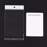 500 Set Rectangle Cellophane Bags, with Cardboard Earring Display Card, White, 19.5x10.5cm, Unilateral Thickness: 0.05mm, Inner Measure: 14.5x10.5cm, Display card: 133x95x0.4mm