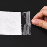 500 pc Rectangle Cellophane Bags, White, 12x7cm, Unilateral Thickness: 0.1mm, Inner Measure: 7.2x7cm