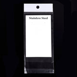 500 Set Rectangle Cellophane Bags, with Earring Display Card, White, 18x7.5cm, Unilateral Thickness: 0.03mm, Inner Measure: 12x7.5cm, Display Card: 11x6.5x0.045cm