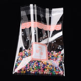 1 Bag Rectangle OPP Cellophane Bags, with Cherry Pattern, Pearl Pink, 14x9.9cm, Unilateral Thickness: 0.035mm, Inner Measure: 11x9.9cm, about 95~100pcs/bag