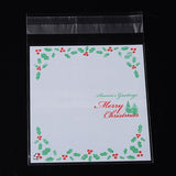 1 Bag Rectangle OPP Cellophane Bags for Christmas, White, 14x9.9cm, Unilateral Thickness: 0.035mm, Inner Measure: 11x9.9cm, about 95~100pcs/bag