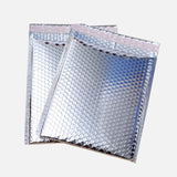 50 pc Matte Film Package Bags, Bubble Mailer, Padded Envelopes, Rectangle, Silver, 27.5x18x0.6cm
