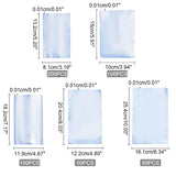 1 Set Elite 500Pcs PVC Heat Shrink Film Wrap Bags, Rectangle, Clear, 13.2x8.1x0.01cm
