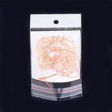 1000 pc Pearl Film OPP Cellophane Bags, Self-Adhesive Sealing, with Hang Hole, Rectangle, Clear, 14x6cm, Unilateral Thickness: 0.045mm, Inner Measure: 9x6cm