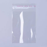 1000 pc OPP Cellophane Bags, Rectangle, Clear, 10x6cm, Unilateral Thickness: 0.035mm, Inner Measure: 7.5x6cm