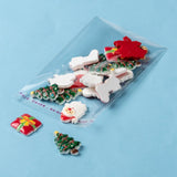 1000 pc OPP Cellophane Bags, Small Jewelry Storage Bags, Self-Adhesive Sealing Bags, Rectangle, Clear, 12x7cm, Unilateral Thickness: 0.035mm, Inner Measure: 9.5x7cm