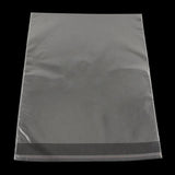 500 pc Rectangle OPP Cellophane Bags, Clear, 37x22cm, Unilateral Thickness: 0.035mm, Inner Measure: 33x22cm