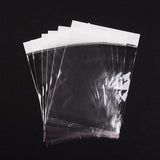 2000 pc Pearl Film Cellophane Bags, Self-Adhesive Sealing, with Hang Hole, 14x21cm, Unilateral Thickness: 0.023mm, Inner Measure 14x16cm