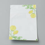 1 Bag Plastic Zip Lock Bag, Storage Bags, Self Seal Bag, with Top Seal, Matt, White, Flower Pattern, 12x8x0.2cm, Unilateral Thickness: 3.1 Mil(0.08mm), about 95~100pcs/bag.