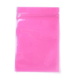 1 Bag Plastic Transparent Zip Lock Bag, Storage Bags, Self Seal Bag, Top Seal, Rectangle, Deep Pink, 18x12x0.15cm, Unilateral Thickness: 3.1 Mil(0.08mm)
