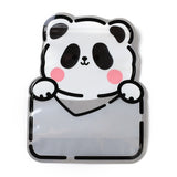 1 Bag Cartoon Plastic Zip Lock Bag, Storage Bags, Self Seal Bag, Top Seal, with Window, Gray, Panda Pattern, 20.2x16x0.15cm, Unilateral Thickness: 3.9 Mil(0.1mm)