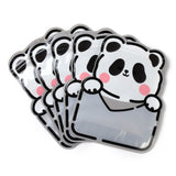 1 Bag Cartoon Plastic Zip Lock Bag, Storage Bags, Self Seal Bag, Top Seal, with Window, Gray, Panda Pattern, 20.2x16x0.15cm, Unilateral Thickness: 3.9 Mil(0.1mm)