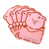 1 Bag Cartoon Plastic Zip Lock Bag, Storage Bags, Self Seal Bag, Top Seal, with Window, Pink, Pig Pattern, 20.2x16x0.15cm, Unilateral Thickness: 3.9 Mil(0.1mm)