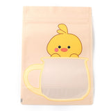 1 Bag Plastic Zip Lock Bag, Storage Bags, Self Seal Bag, Top Seal, with Cup Shape Window, Rectangle, Light Salmon, Duck Pattern, 18x13x0.15cm, Unilateral Thickness: 3.9 Mil(0.1mm)
